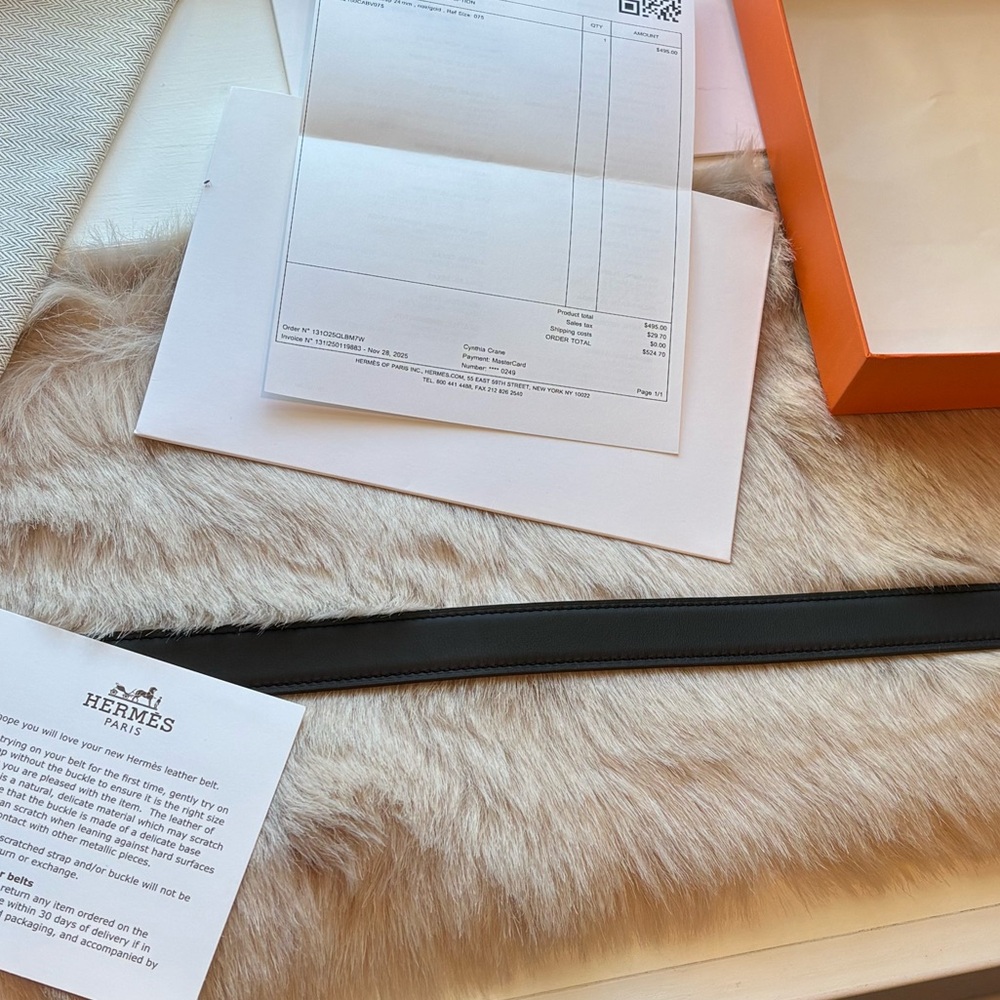 Hermes La Maison Orange and Brown Belt - Picture 4 of 6